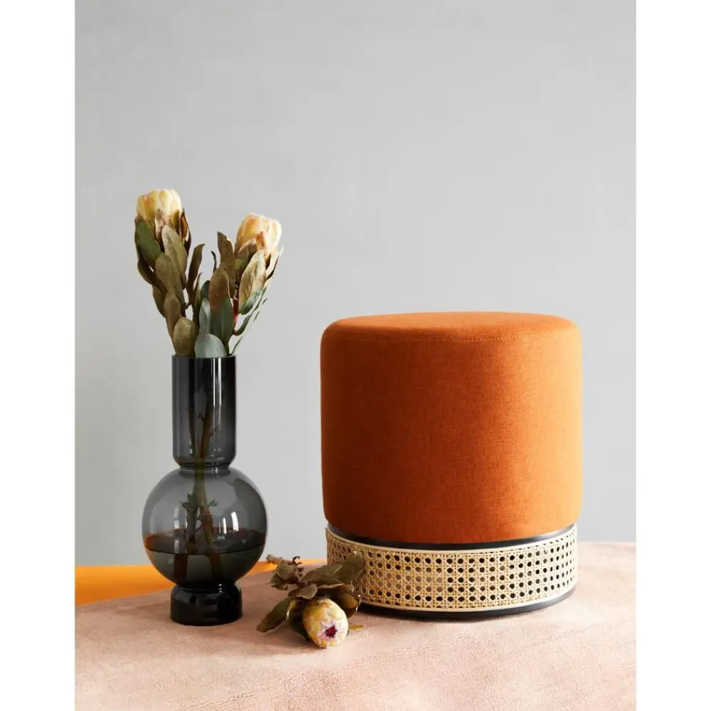 Pouf Color Terracotta Con Intreccio Viennese Mara*Westwing Collection Sale