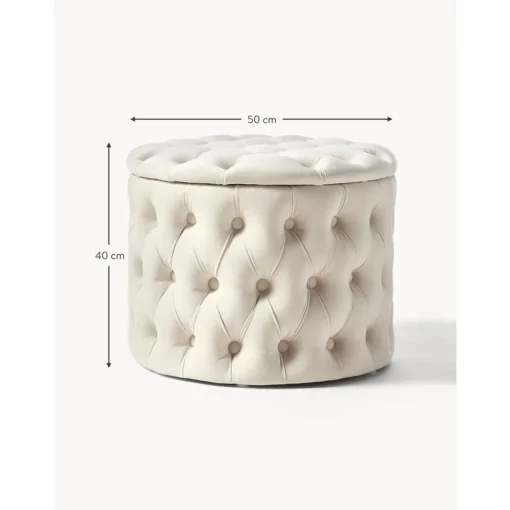 Pouf Contenitore In Velluto Chiara*Westwing Collection New