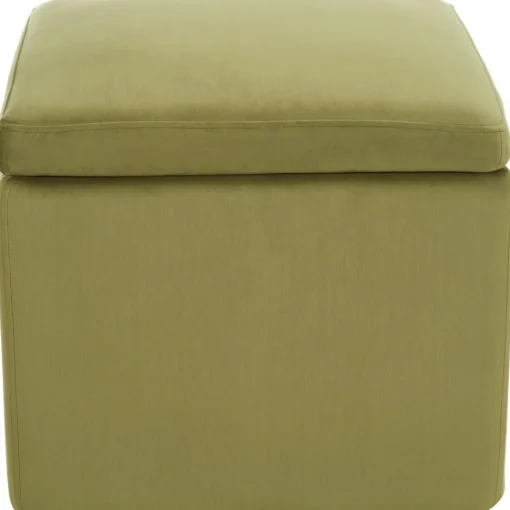 Pouf Contenitore In Velluto Verde Oliva Winou*Westwing Collection Discount