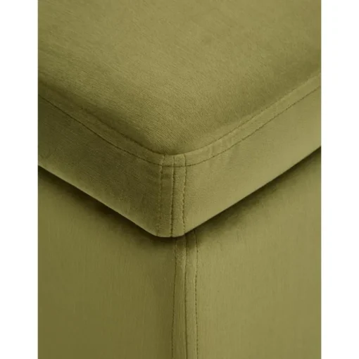 Pouf Contenitore In Velluto Verde Oliva Winou*Westwing Collection Discount