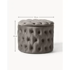 Pouf Contenitore In Velluto Chiara*Westwing Collection Fashion