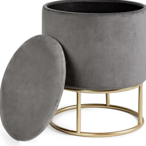 Pouf Contenitore In Velluto Polina*Bizzotto Discount