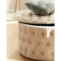 Pouf Contenitore Xl In Velluto Chiara*Westwing Collection Outlet