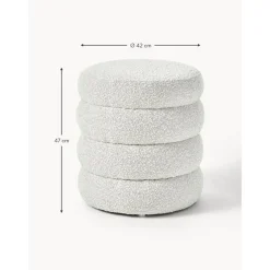 Pouf In Tessuto Boucle Alto*Westwing Collection Clearance