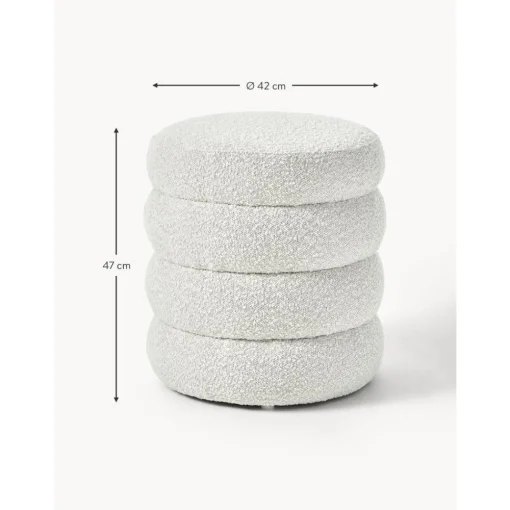 Pouf In Tessuto Boucle Alto*Westwing Collection Clearance