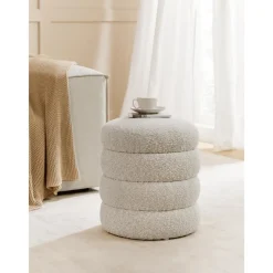 Pouf In Tessuto Boucle Alto*Westwing Collection Clearance