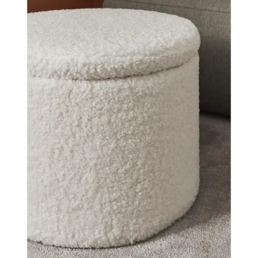 Pouf In Tessuto Teddy Con Vano Contenitore Alida*Westwing Collection Fashion