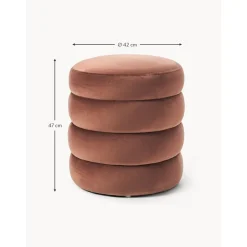 Pouf In Velluto Alto*Westwing Collection New