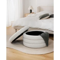 Pouf Xl Contenitore In Boucle Alto*Westwing Collection Clearance