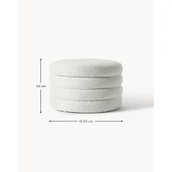 Pouf Xl Contenitore In Boucle Alto*Westwing Collection Clearance