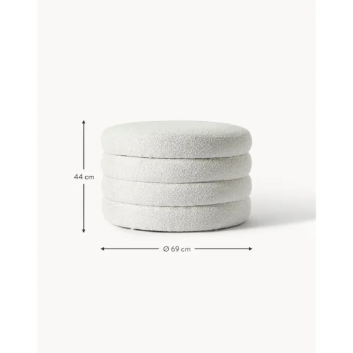 Pouf Xl Contenitore In Boucle Alto*Westwing Collection Clearance