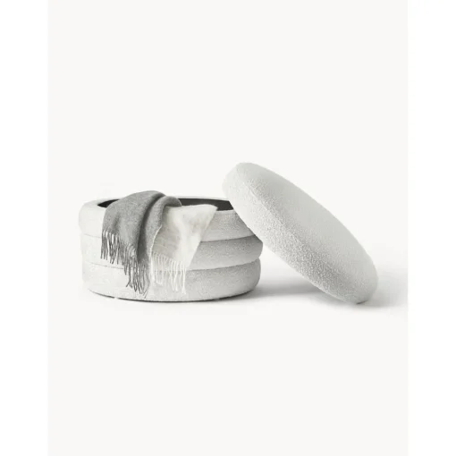 Pouf Xl Contenitore In Boucle Alto*Westwing Collection Clearance