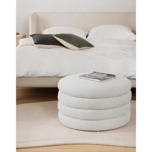 Pouf Xl Contenitore In Boucle Alto*Westwing Collection Clearance