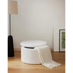 Pouf Xl In Tessuto Teddy Con Vano Contenitore Alida*Westwing Collection Online