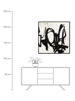 Quadro Dipinto A Mano Con Cornice In Legno Playblack