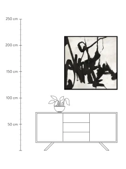 Quadro Dipinto A Mano Con Cornice In Legno Playblack