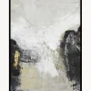 Quadro Dipinto A Mano Con Cornice In Legno White Noir