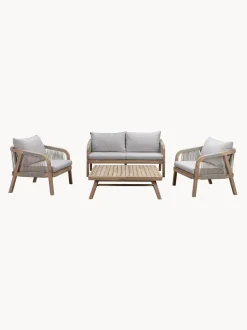 Salotto Da Giardino In Legno Di Acacia Lu 4 Pz