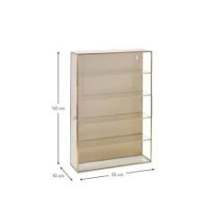 Scaffale Da Parete In Metallo Con Ripiani In Vetro E Anta In Vetro Ada*Nordal Best