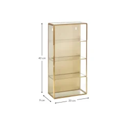 Scaffale Da Parete In Metallo Con Ripiani In Vetro E Anta In Vetro Ada*Nordal Fashion