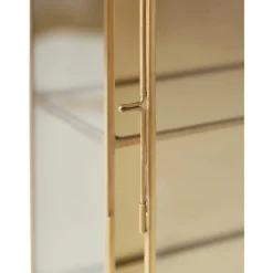 Scaffale Da Parete In Metallo Con Ripiani In Vetro E Anta In Vetro Ada*Nordal Fashion