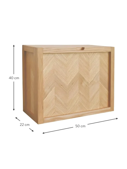 Scarpiera Da Parete A Spina Di Pesce In Legno Di Quercia Herringbone