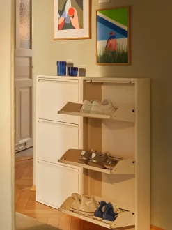 Scarpiera Da Parete Con Scomparti A Ribalta Caruso