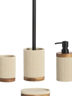 Scopino Bagno Con Dettaglio In Legno Laura