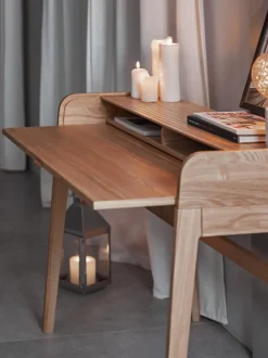 Scrivania In Legno Con Piano Scanalato E Arrotolabile Barbier