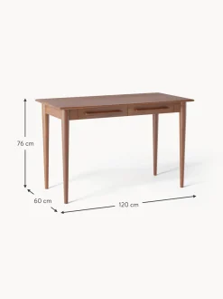 Scrivania In Legno Di Mango Massiccio Con Cassetti Paul