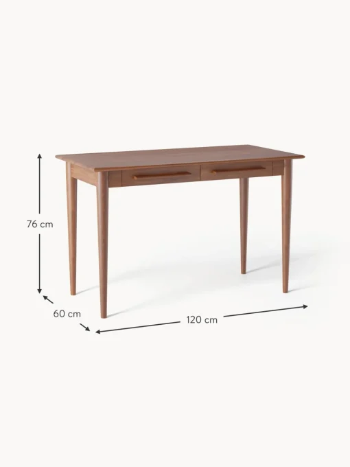 Scrivania In Legno Di Mango Massiccio Con Cassetti Paul
