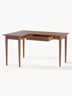 Scrivania Rettangolare In Legno Di Mango Con Cassetti Paul