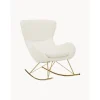 Sedia A Dondolo In Teddy Con Gambe In Metallo Wing*Westwing Collection New