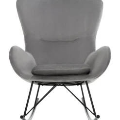 Sedia A Dondolo In Velluto Con Gambe In Metallo Wing*Westwing Collection Fashion
