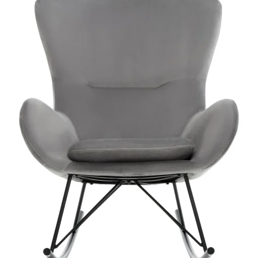 Sedia A Dondolo In Velluto Con Gambe In Metallo Wing*Westwing Collection Fashion