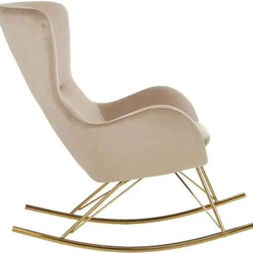 Sedia A Dondolo In Velluto Con Gambe In Metallo Wing*Westwing Collection Discount