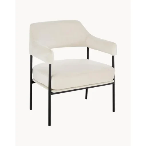 Sedia A Poltrona In Velluto Bianco Zoe*Westwing Collection Discount