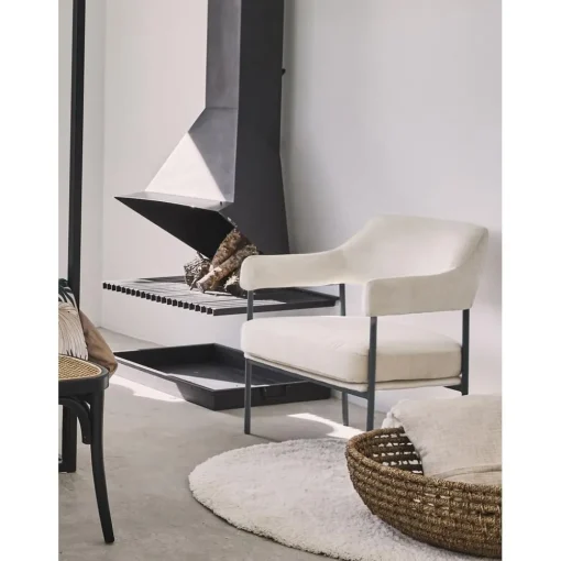 Sedia A Poltrona In Velluto Bianco Zoe*Westwing Collection Discount