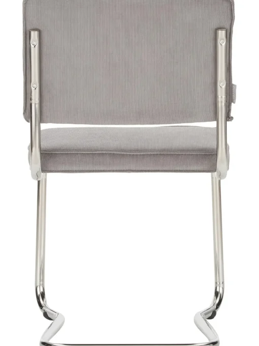 Sedia Cantilever In Velluto A Coste Kink