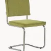 Sedia Cantilever In Velluto A Coste Kink