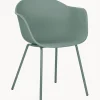 Sedia Con Braccioli Con Gambe In Metallo Claire