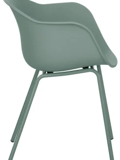Sedia Con Braccioli Con Gambe In Metallo Claire
