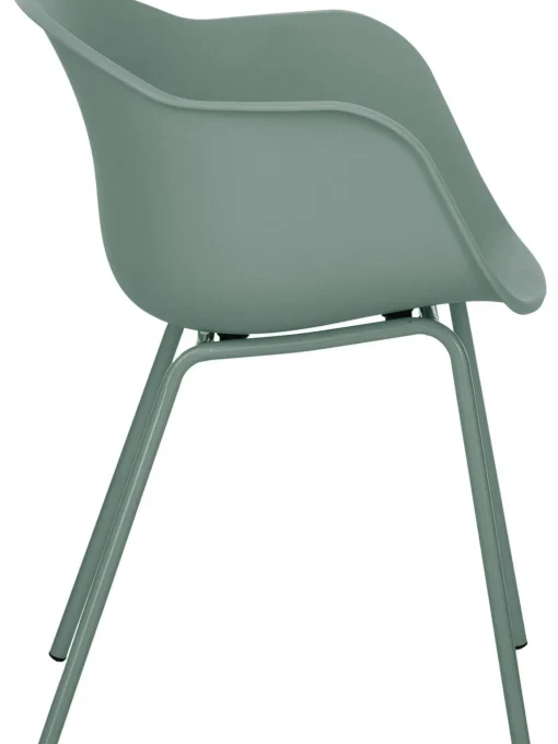 Sedia Con Braccioli Con Gambe In Metallo Claire