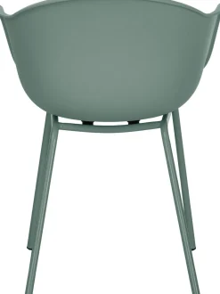 Sedia Con Braccioli Con Gambe In Metallo Claire