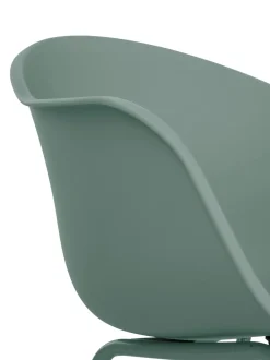 Sedia Con Braccioli Con Gambe In Metallo Claire