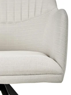 Sedia Con Braccioli Girevole Imbottita Lola