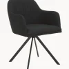 Sedia Con Braccioli Girevole Imbottita Lola