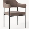 Sedia Con Braccioli Imbottita Zoe