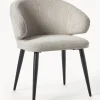 Sedia Con Braccioli In Boucle Celia