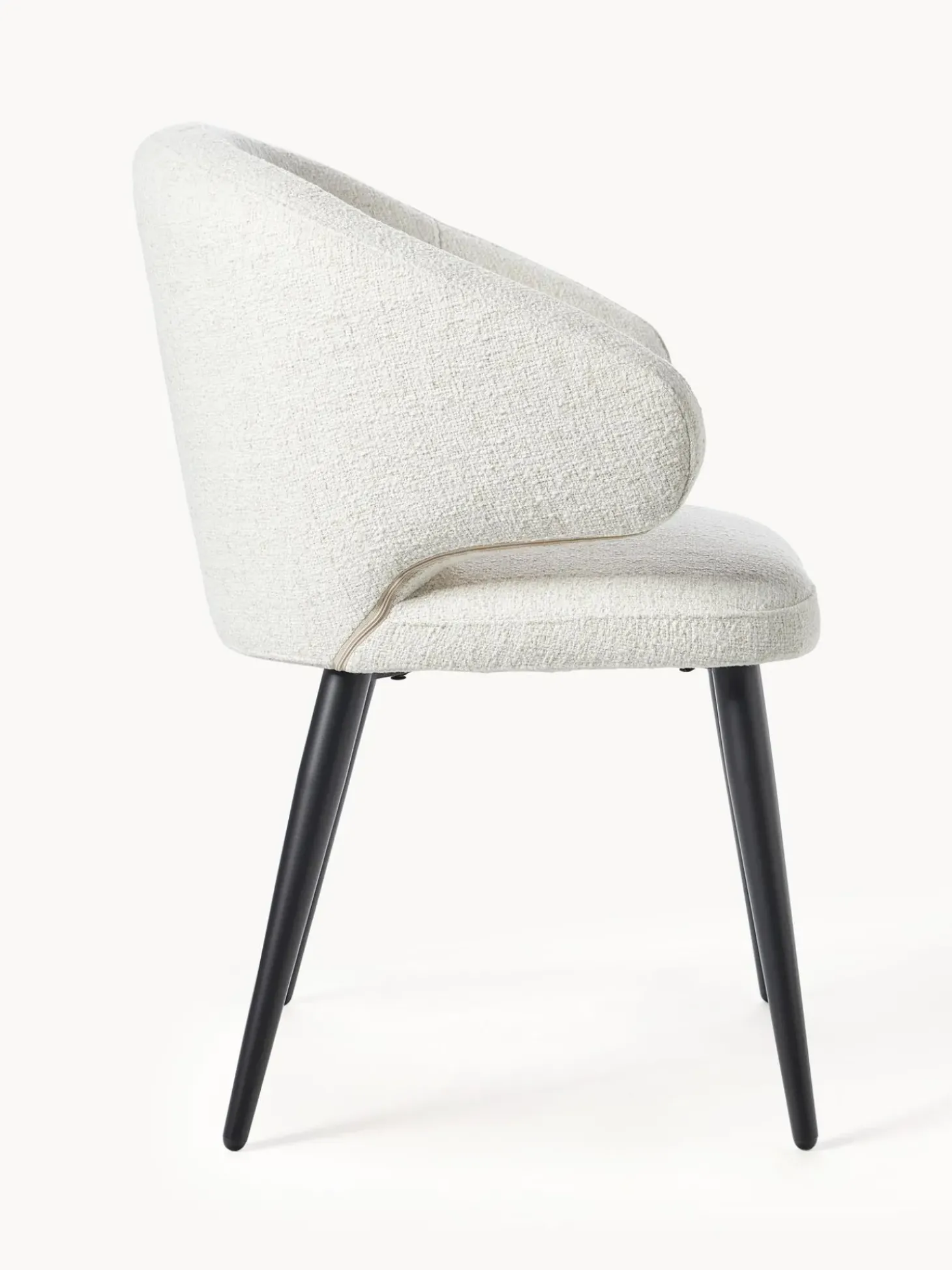 Sedia Con Braccioli In Boucle Celia